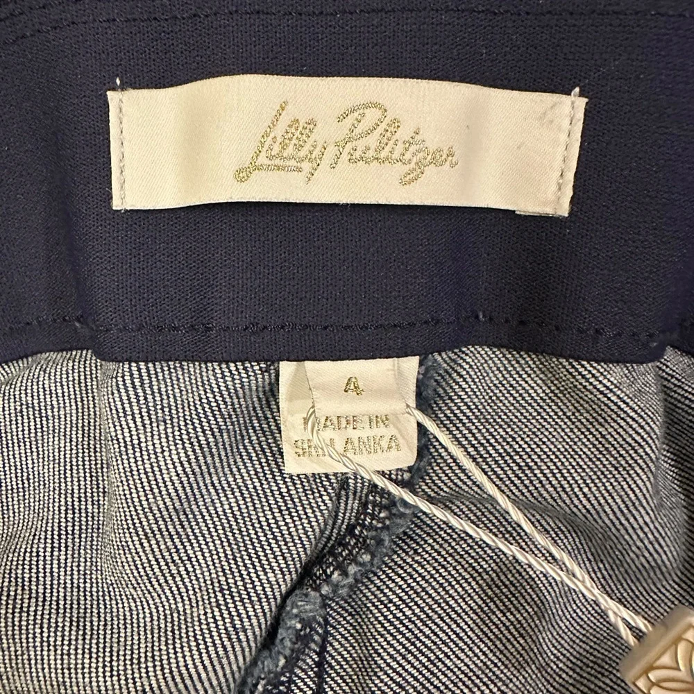 LILLY PULITZER women’s Navy Button-Detail Flare Pants